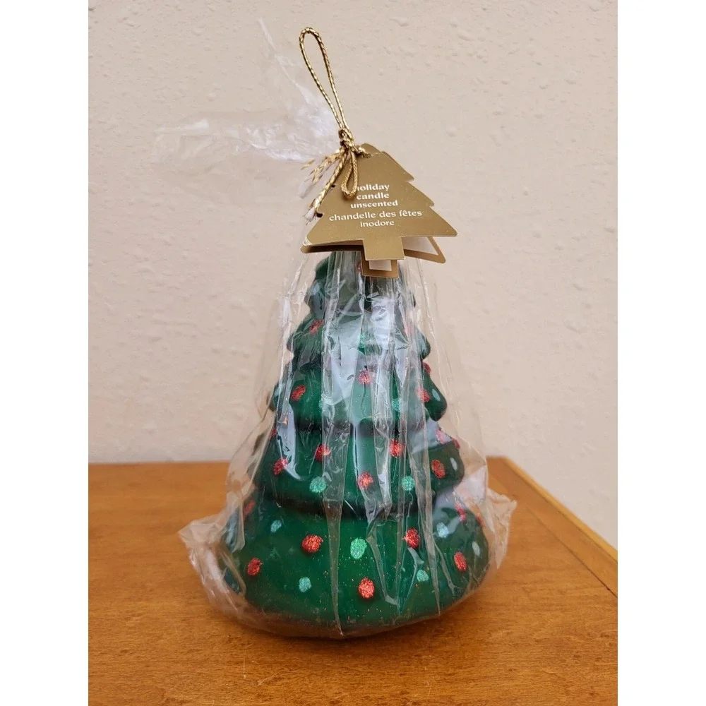 Pair of Pier 1 Imports‎ Christmas Tree Candles 'Almost Vintage 2008' Deadstock
